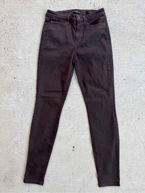 GUESS 1981 Eco High Rise Skinny Jeans Brown Stretch Pants Size 28